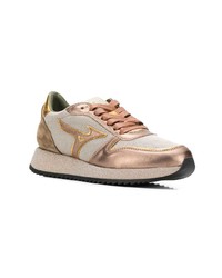 goldene Segeltuch niedrige Sneakers von Mizuno