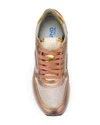 goldene Segeltuch niedrige Sneakers von Mizuno