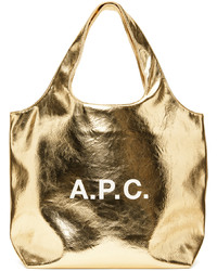 goldene Shopper Tasche aus Leder von A.P.C.