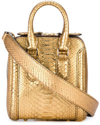 goldene Shopper Tasche aus Leder von Alexander McQueen