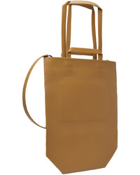 goldene Shopper Tasche aus Leder von At.Kollektive