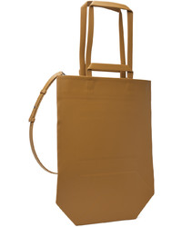 goldene Shopper Tasche aus Leder von At.Kollektive