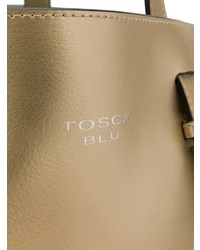 goldene Shopper Tasche aus Leder von Tosca Blu