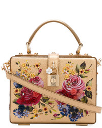 goldene Shopper Tasche aus Leder von Dolce & Gabbana