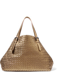 goldene Shopper Tasche aus Leder von Bottega Veneta