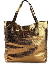 goldene Shopper Tasche aus Leder von Lanvin