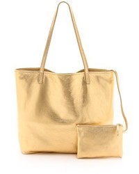 goldene Shopper Tasche aus Leder von Bop Basics