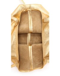 goldene Shopper Tasche aus Leder von Bop Basics