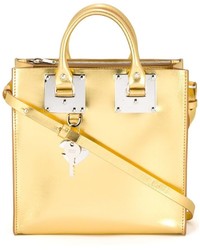 goldene Shopper Tasche aus Leder von Sophie Hulme