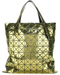 goldene Shopper Tasche mit geometrischem Muster von Bao Bao Issey Miyake