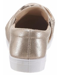 goldene Slip-On Sneakers aus Leder von Hailys