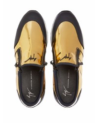 goldene Slip-On Sneakers aus Leder von Giuseppe Zanotti