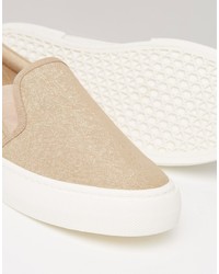 goldene Slip-On Sneakers von Miss KG