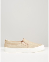 goldene Slip-On Sneakers von Miss KG