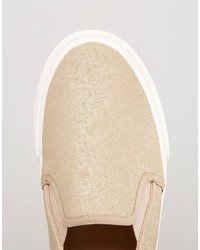 goldene Slip-On Sneakers von Miss KG