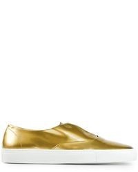goldene Slip-On Sneakers von Pollini