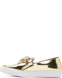 goldene Slip-On Sneakers von Versace