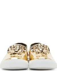 goldene Slip-On Sneakers von Versace