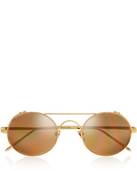 goldene Sonnenbrille von Linda Farrow