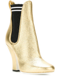 goldene Stiefeletten von Fendi