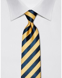 goldene vertikal gestreifte Krawatte von Vincenzo Boretti