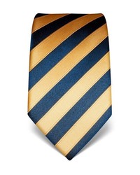 goldene vertikal gestreifte Krawatte von Vincenzo Boretti
