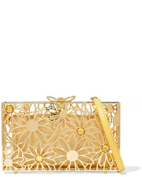 goldene verzierte Clutch von Charlotte Olympia