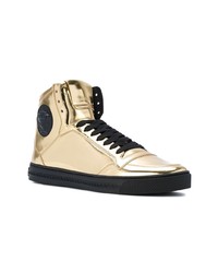 goldene verzierte hohe Sneakers von Versace