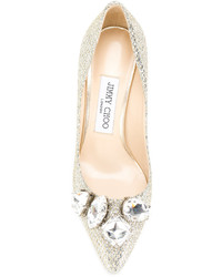 goldene verzierte Leder Pumps von Jimmy Choo