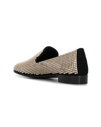 goldene verzierte Leder Slipper von Giuseppe Zanotti Design