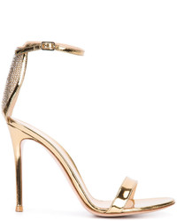 goldene verzierte Sandaletten von Gianvito Rossi