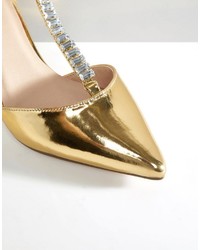 goldene verzierte Schuhe von Asos