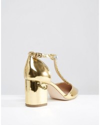 goldene verzierte Schuhe von Asos