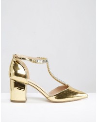 goldene verzierte Schuhe von Asos