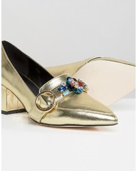 goldene verzierte Slipper von Asos