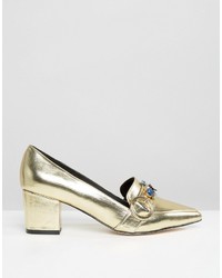 goldene verzierte Slipper von Asos