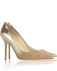 goldene Wildleder Pumps von Jimmy Choo