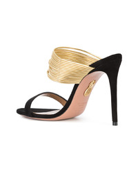 goldene Wildleder Sandaletten von Aquazzura