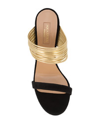 goldene Wildleder Sandaletten von Aquazzura