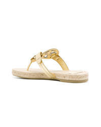 goldene Zehentrenner von Tory Burch