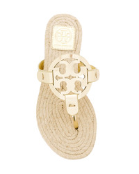 goldene Zehentrenner von Tory Burch