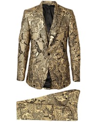 goldener Anzug mit Blumenmuster von Dolce & Gabbana
