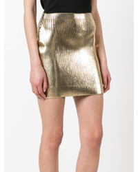 goldener Minirock von Saint Laurent