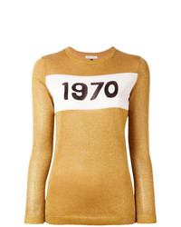 goldener Pullover mit einem Rundhalsausschnitt von Bella Freud