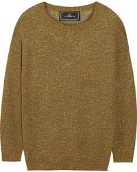 goldener Pullover mit einem Rundhalsausschnitt von By Malene Birger