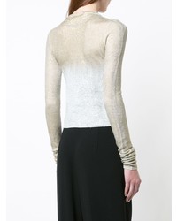 goldener Pullover mit einem Rundhalsausschnitt von Nude