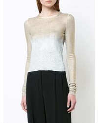 goldener Pullover mit einem Rundhalsausschnitt von Nude