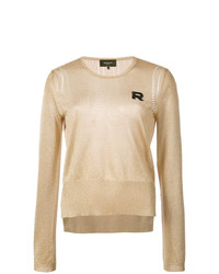 goldener Pullover mit einem Rundhalsausschnitt von Rochas