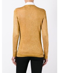 goldener Pullover mit einem Rundhalsausschnitt von Bella Freud