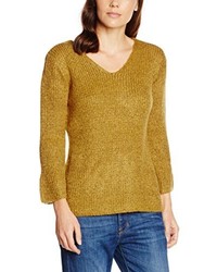 goldener Pullover mit einem V-Ausschnitt von B.young